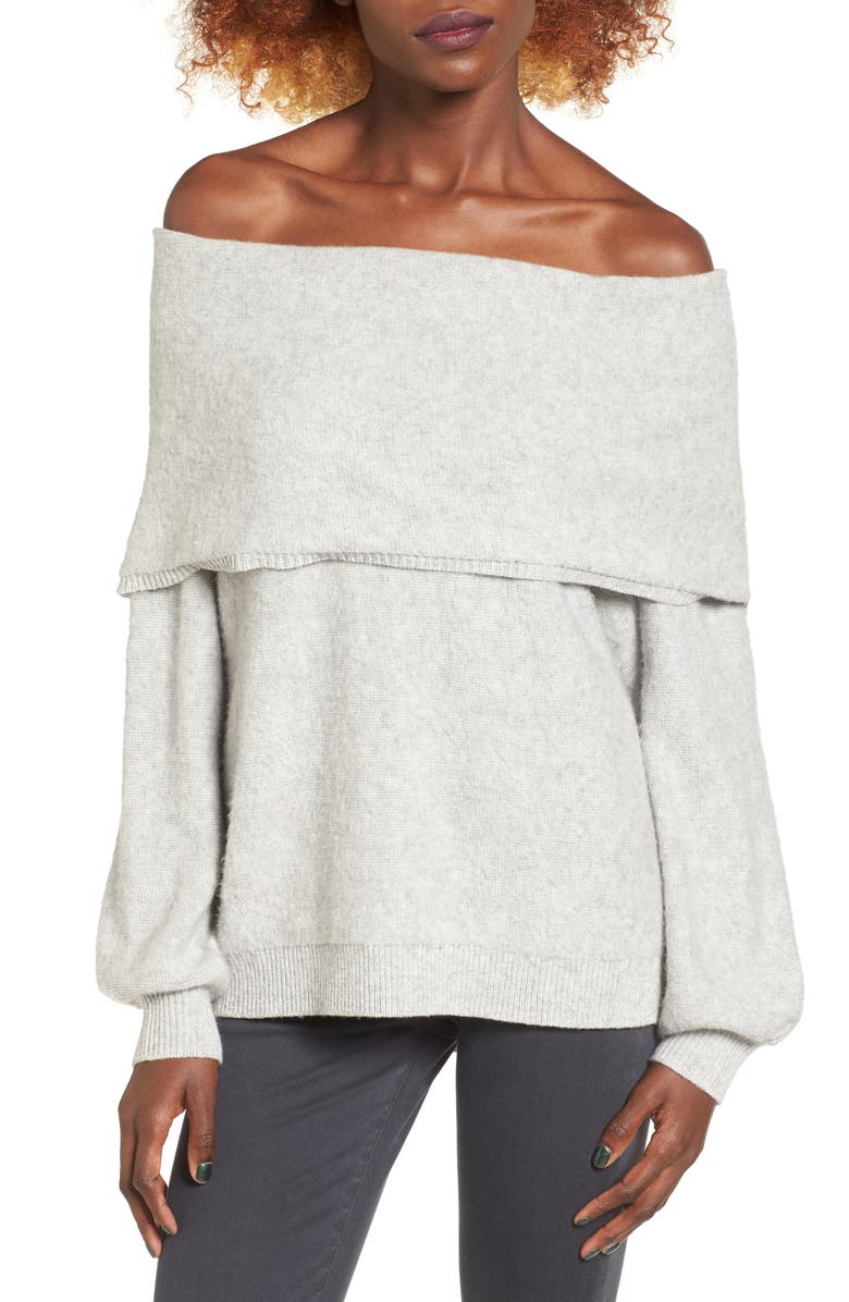 Leith Off the Shoulder Sweater, Main, color, 