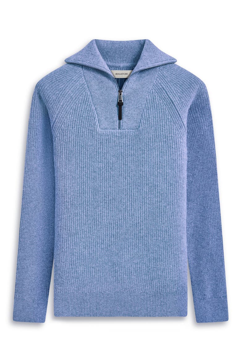 Half Zip Wool Blend Pullover Sweater, Alternate, color, AIR BLUE