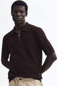 H&M Slim Fit Textured Polo Shirt