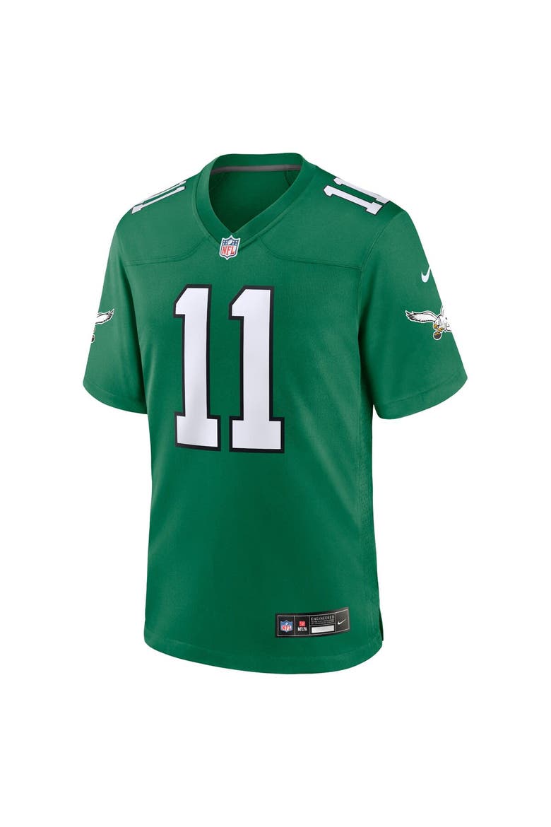 Men's Nike A.J. Brown Kelly Green Philadelphia Eagles Alternate Game Player Jersey, Alternate, color, Kelly Green