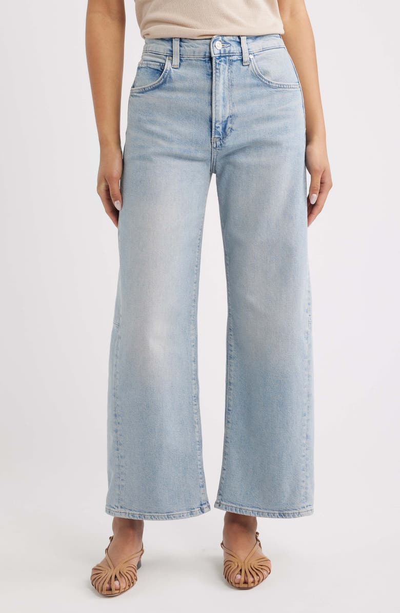 PAIGE Arellia High Waist Skimmer Barrel Jeans, Main, color, Marvista