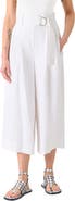 Akris punto Fiorella High Waist Linen Culottes