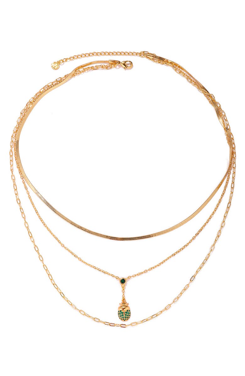 LA MENO Jadewing Layer Necklace, Alternate, color, 