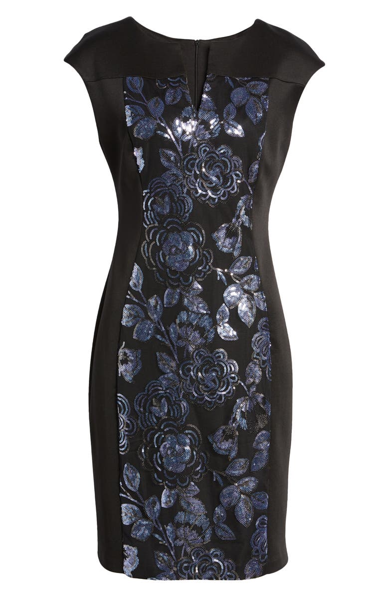 Connected Apparel Sequin Panel Dress, Alternate, color, 