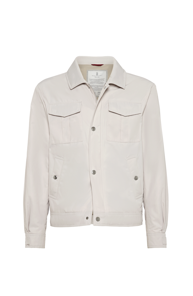Brunello Cucinelli Bomber jacket with padding, Main, color, Ivory