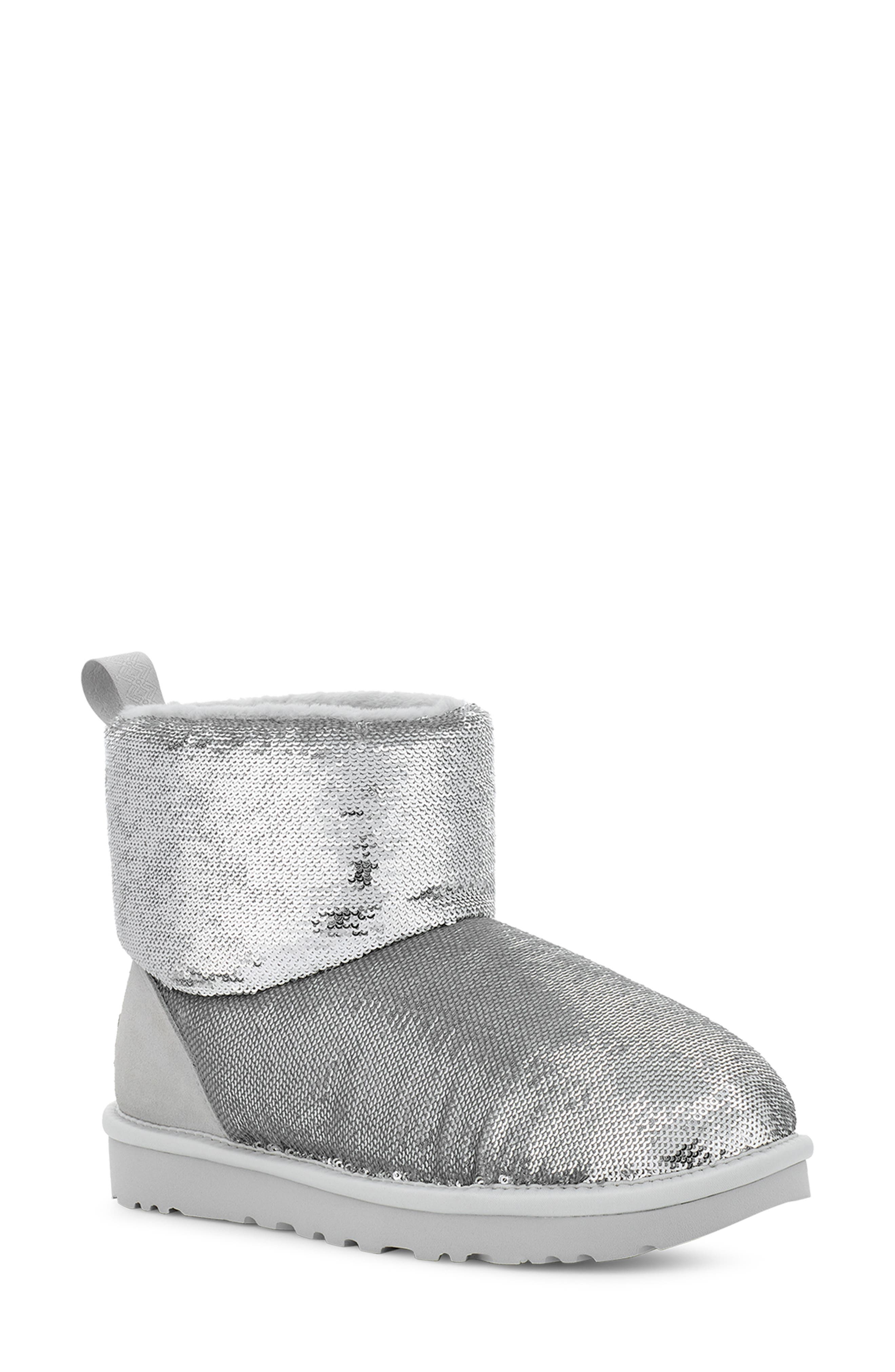 Classic Mini Mirror Ball Bootie, Main, color, SLVR