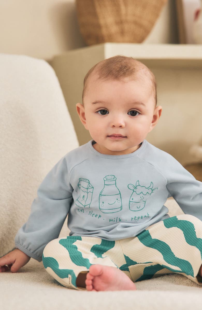 NEXT Breakfast Trio Sweatshirt & Pants Set, Alternate, color, Blue