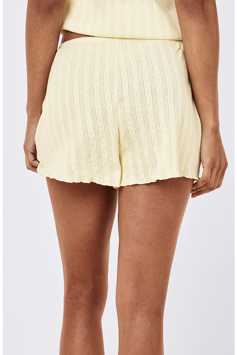 Imogen Cotton Pointelle Pajama Shorts, Alternate, color, BUTTERCUP