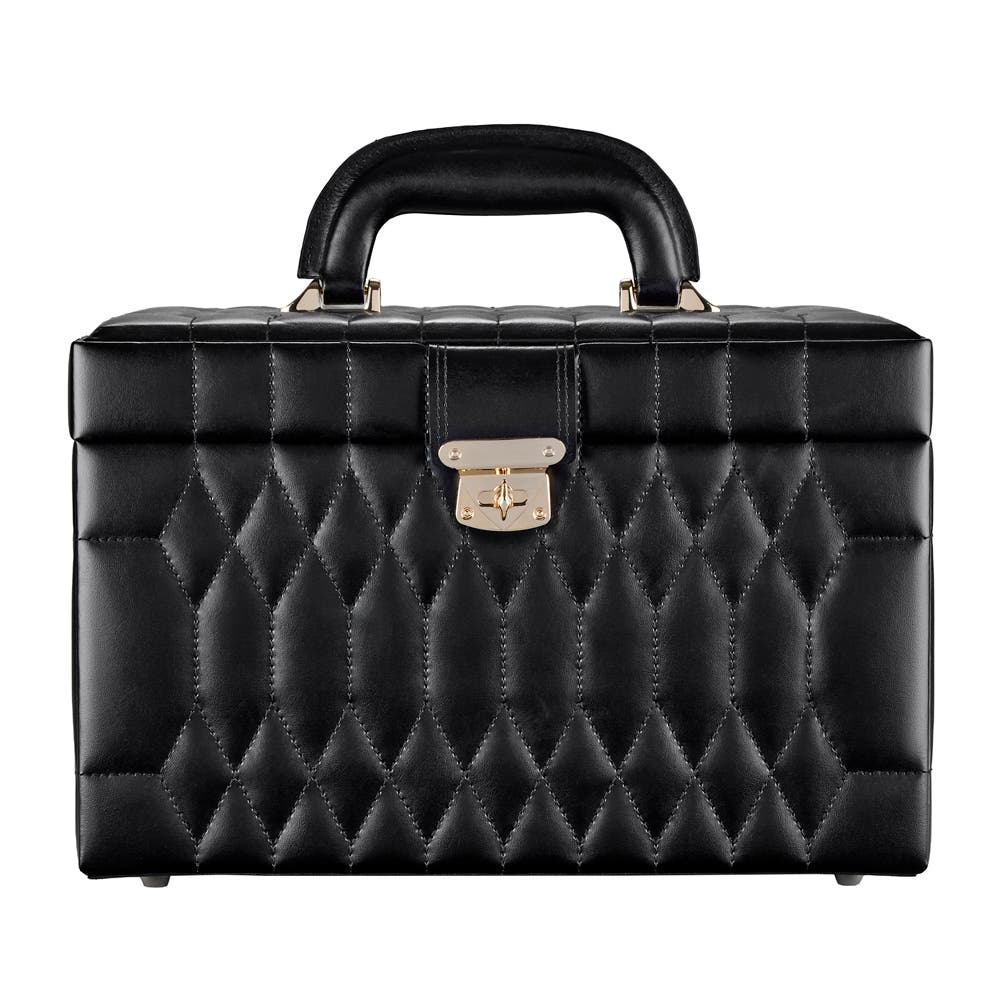 Wolf Caroline Cosmetic Train Case In Black