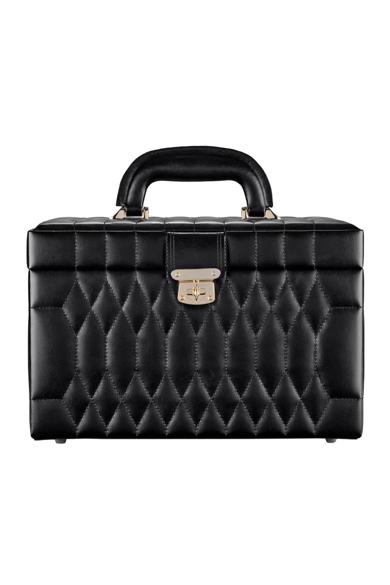 Caroline Cosmetic Train Case, Main, color, Black