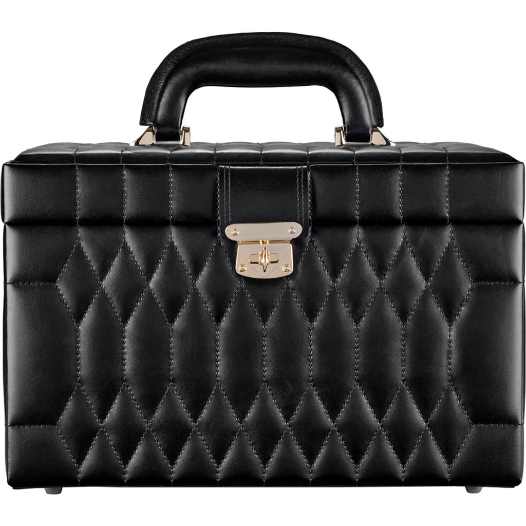 Wolf Caroline Cosmetic Train Case In Black