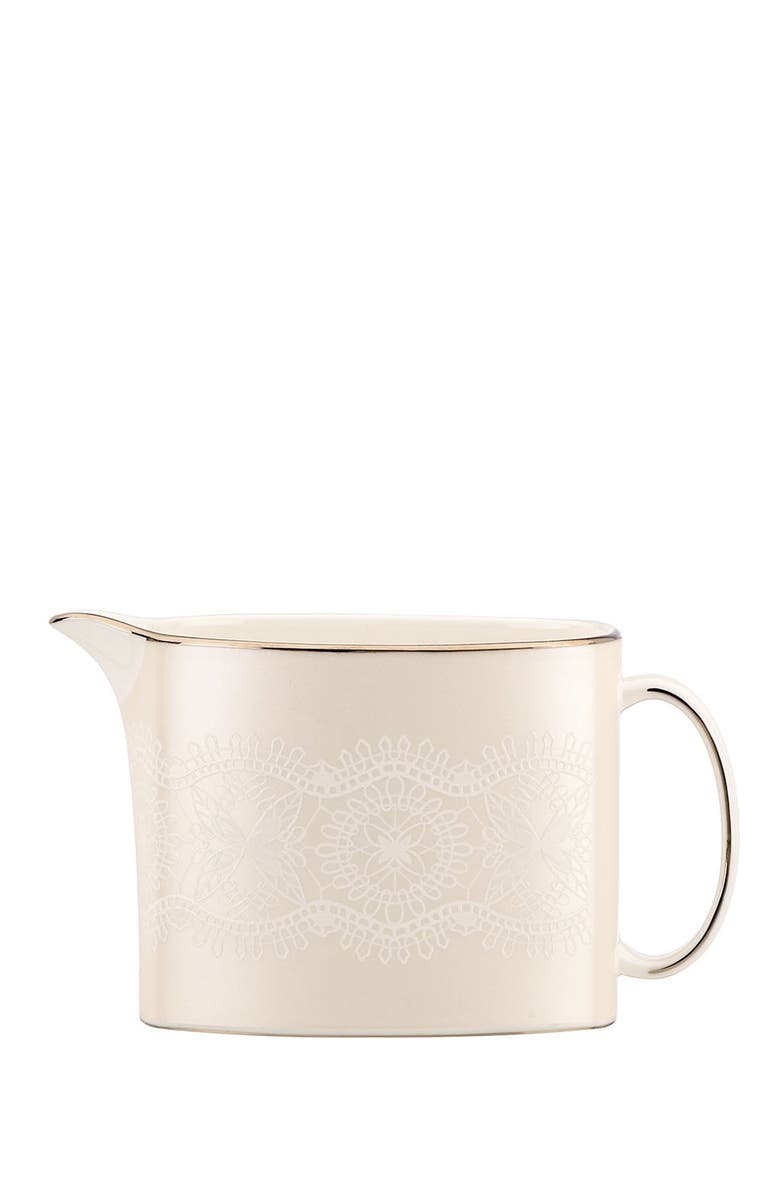 ZDNU KATE SPADE platinum/white chapel hill 12oz. creamer, Main, color, 