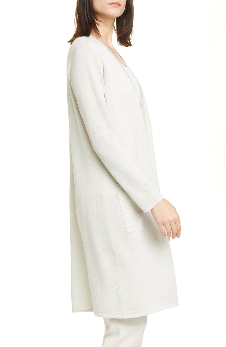 Eileen Fisher Metallic Flecked Long Cardigan, Alternate, color, 