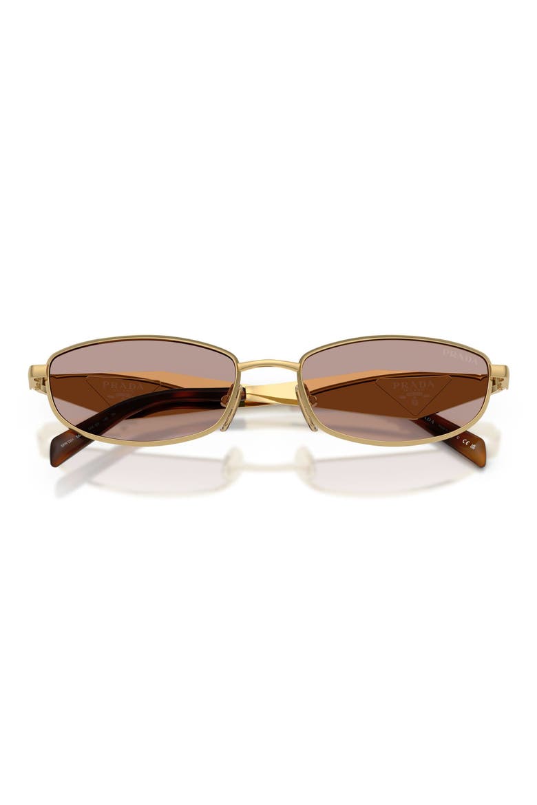 55mm Oval Sunglasses, Alternate, color, GOLD / LIGHT PURPLE BROWN