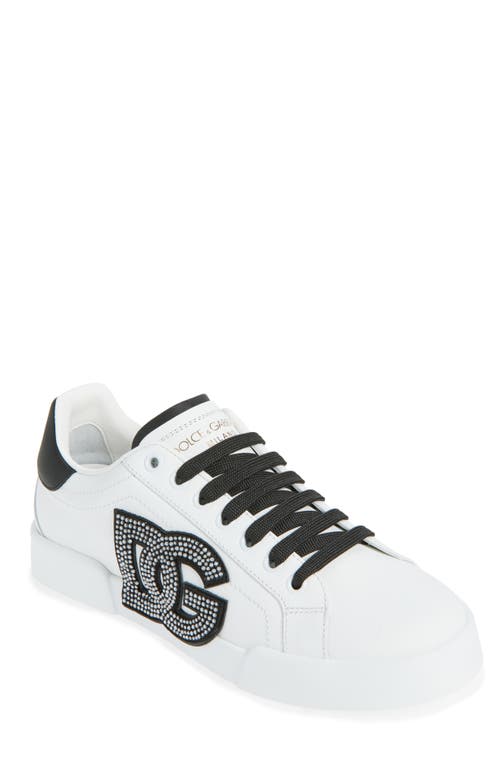 Dolce & Gabbana Portofino Rhinestone-embellished Logo Sneakers In Multi