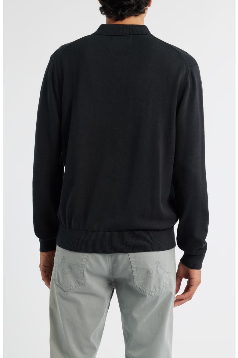 Feather Organic Cotton Polo Sweater, Alternate, color, NIGHT