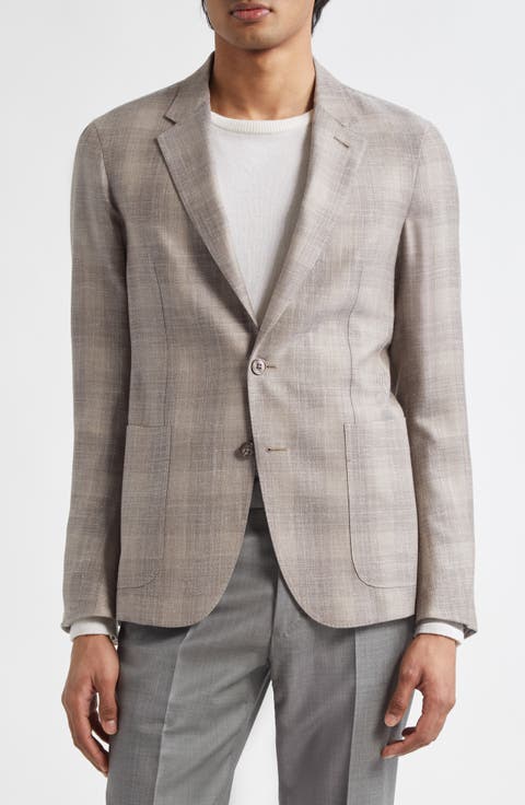 Fairway Crossover Plaid Wool, Silk & Linen Sport Coat