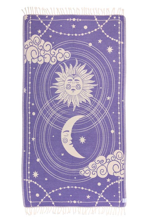 Celestial Sun and Moon Sand Resistant Organic Turkish Towel
