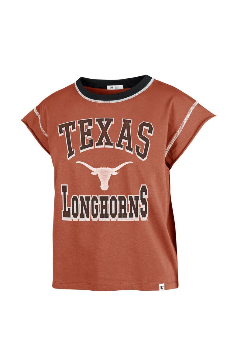 '47 Women's '47 Texas Orange Texas Longhorns Sound Up Maya Cutoff T-Shirt, Alternate, color, 