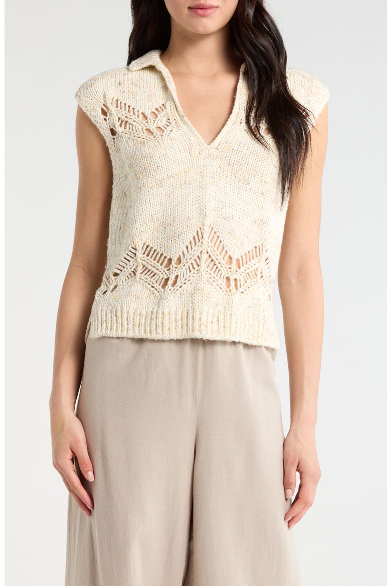 Lennox Polo Sweater Vest, Main, color, HONEYSUCKLE BEIGE