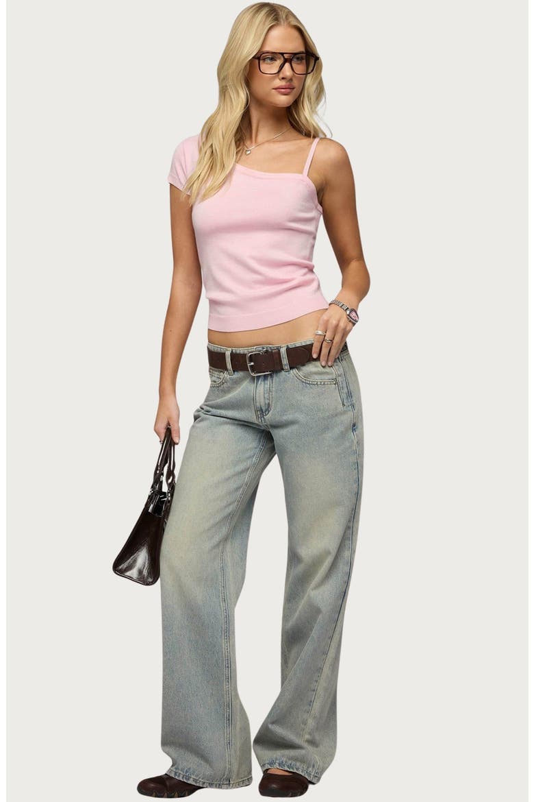 Lorelai Asymmetric Knit Top, Alternate, color, PINK