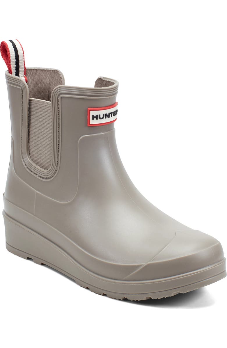 Hunter Tabitha Chelsea Waterproof Rain Boot, Main, color, Taupe