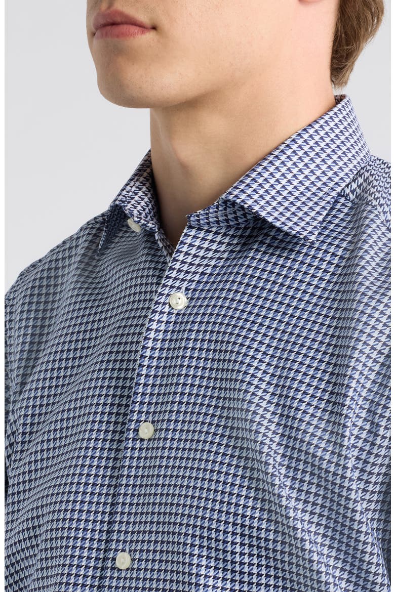 Contemporary Fit Check Cotton Twill Shirt, Alternate, color, MEDIUM BLUE