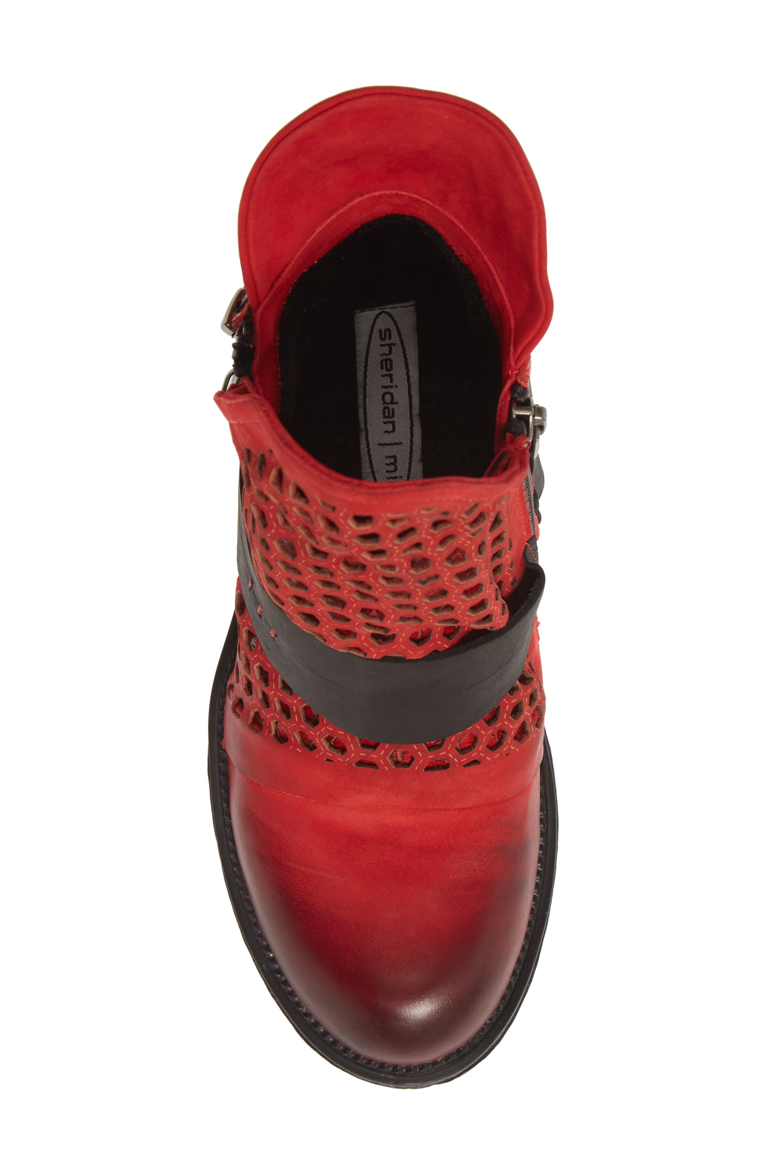 Sheridan Mia Sasha Bootie, Alternate, color, Red Leather