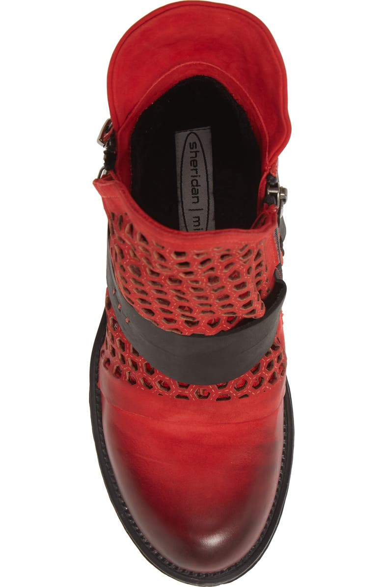 Sheridan Mia Sasha Bootie, Alternate, color, Red Leather