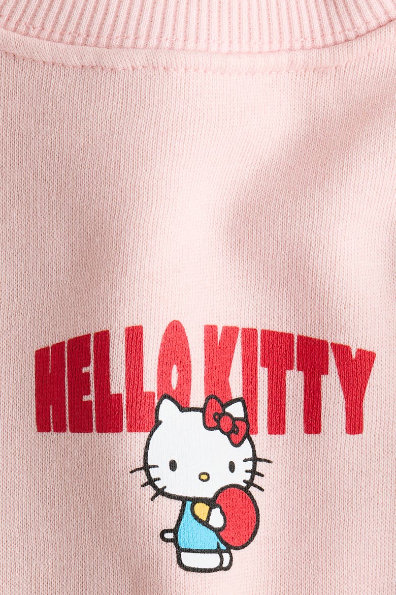 Print-motif Sweatshirt, Alternate, color, Light pink/Hello Kitty