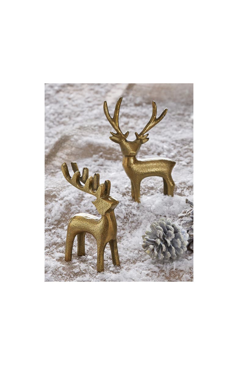 tag Gold Reindeer Figurine Holiday Decor for Christmas, Alternate, color, Gold