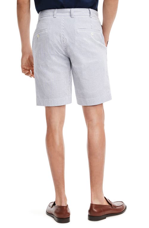 Brooks Brothers Seersucker Shorts In Blue/ivory Stripe