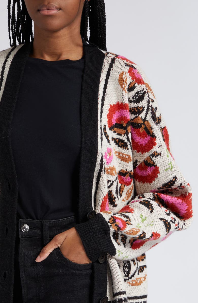 FARM Rio Palms Paradise Jacquard Cardigan, Alternate, color, 