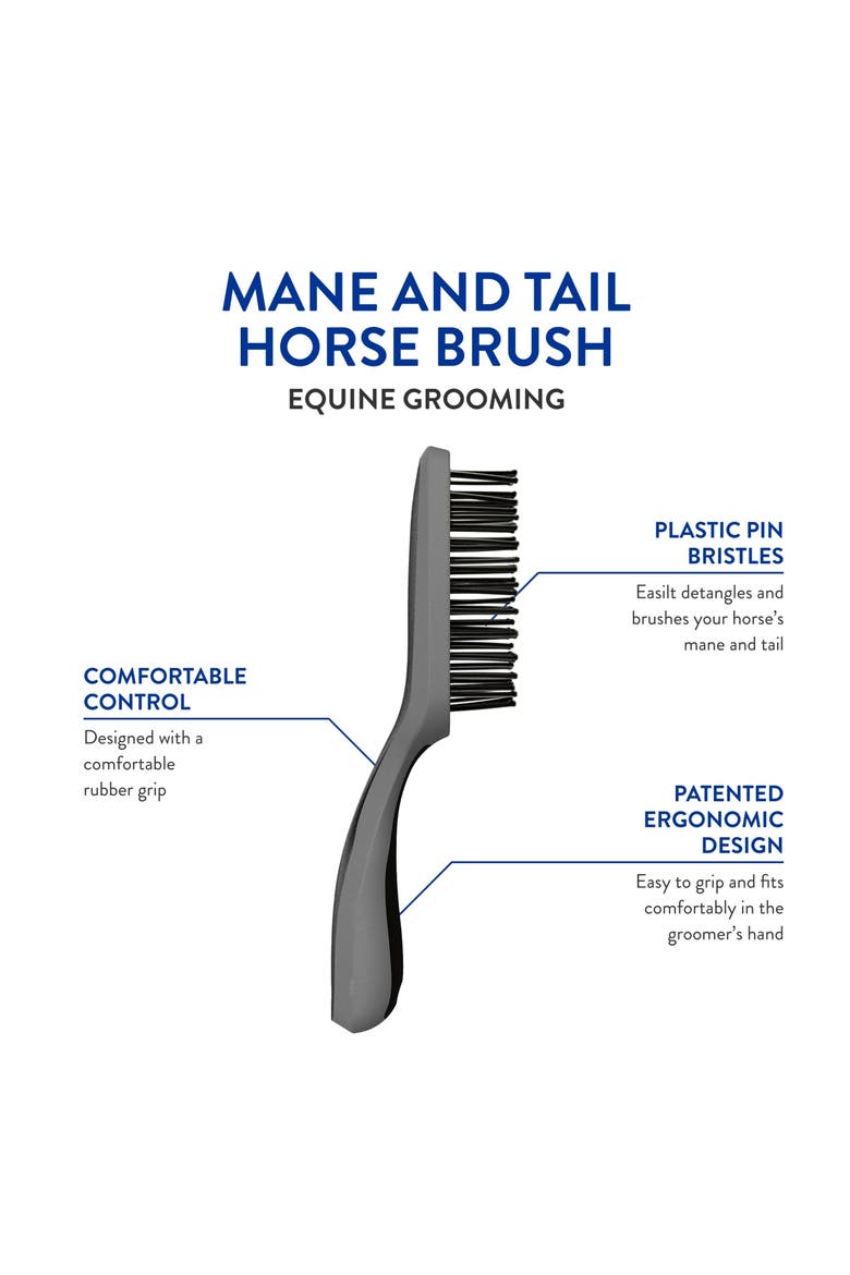 Equine grooming tool for horses, Alternate, color, Black