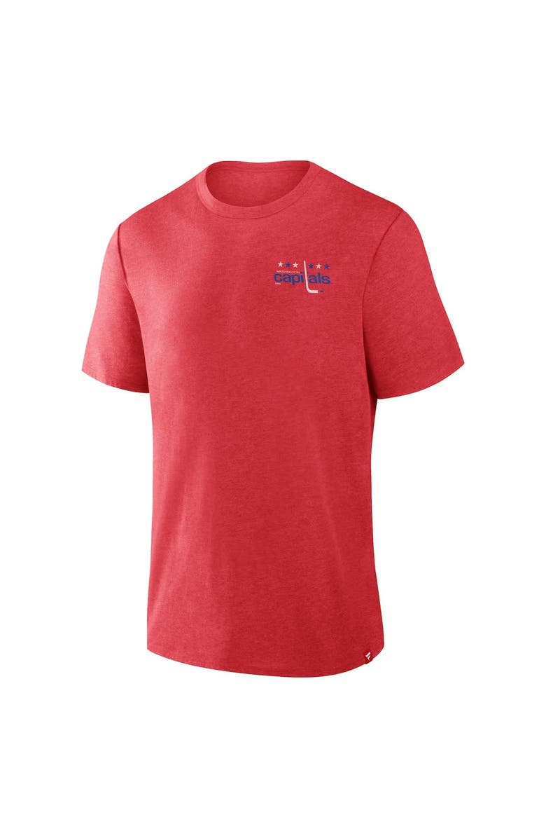 FANATICS Men's Fanatics Heather Red Washington Capitals Fan Lanes Tri-Blend T-Shirt, Alternate, color, Heather Red