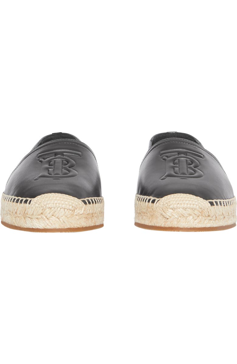 Burberry Tabitha Logo Monogram Espadrille Flat, Alternate, color,