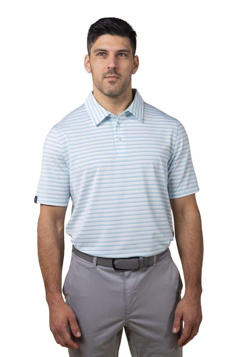 Ivy Stripe Polo, Alternate, color, Seaside
