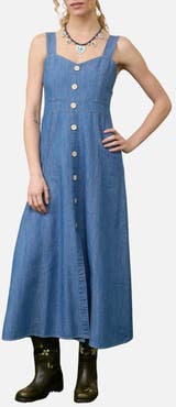 Blu Pepper Denim Midi Dress