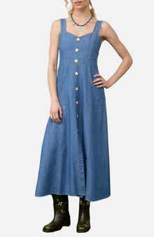 Blu Pepper Denim Midi Dress
