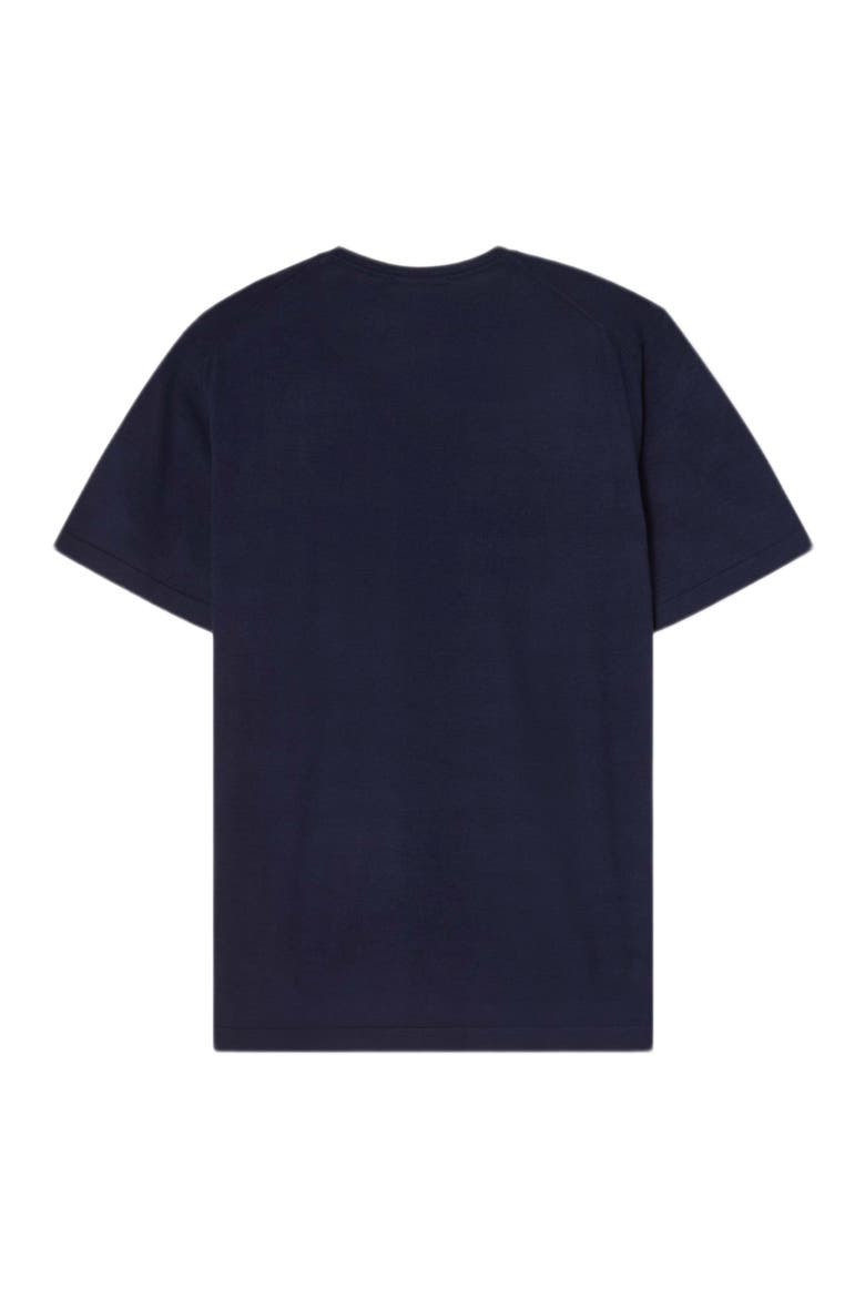 Lawrence Wool Silk Fine Gauge Jersey Tee, Alternate, color, Navy