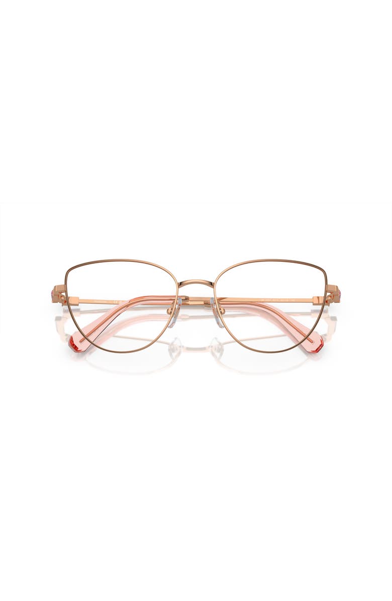 Swarovski 53mm Cat Eye optical glasses, Alternate, color, Pink