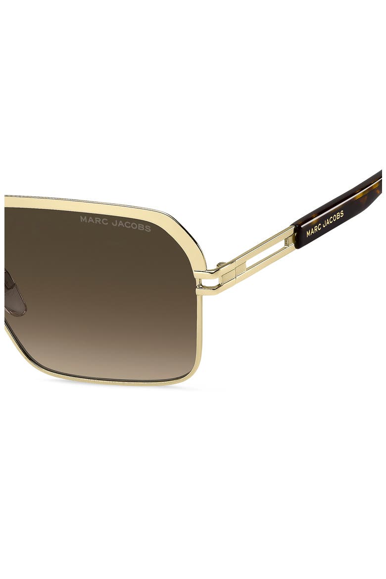 MARC 839/S 59mm Gradient Rectangle Sunglasses, Alternate, color, GOLD HAVANA