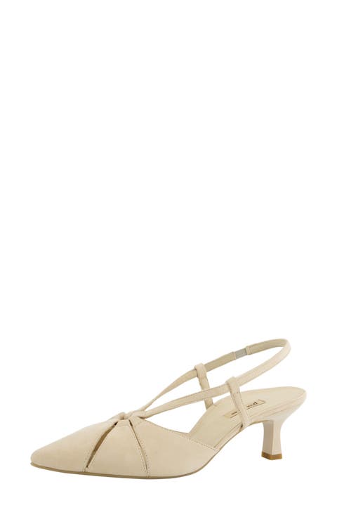Daria Slingback Kitten Heel Pointed Toe Pump (Women)