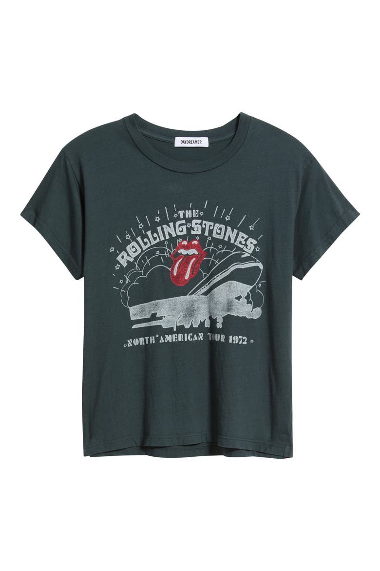 The Rolling Stones Plane Graphic Tee, Alternate, color, VINTAGE BLACK