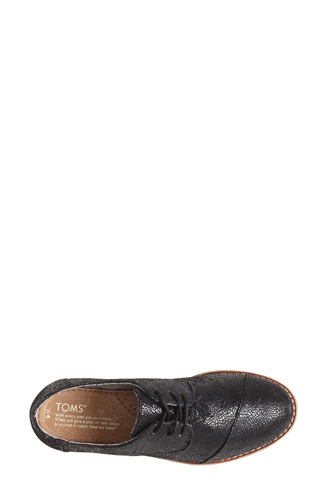 Leather Brogue Oxford, Alternate, color, BLACK