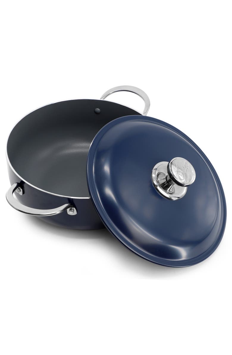 OSTER Cartagena 3.8 Quart Nonstick Aluminum Caldero with Lid, Alternate, color, Blue