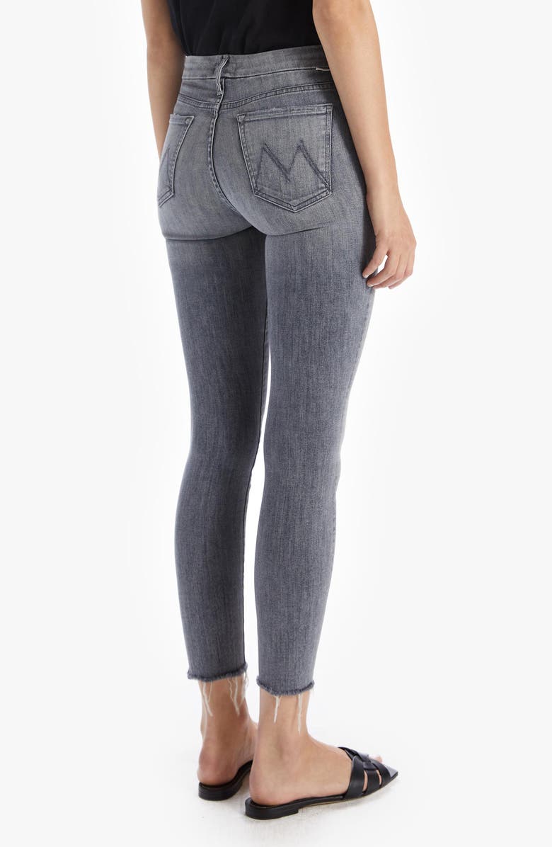 MOTHER 'The Looker' High Rise Frayed Ankle Skinny Jeans, Alternate, color, 