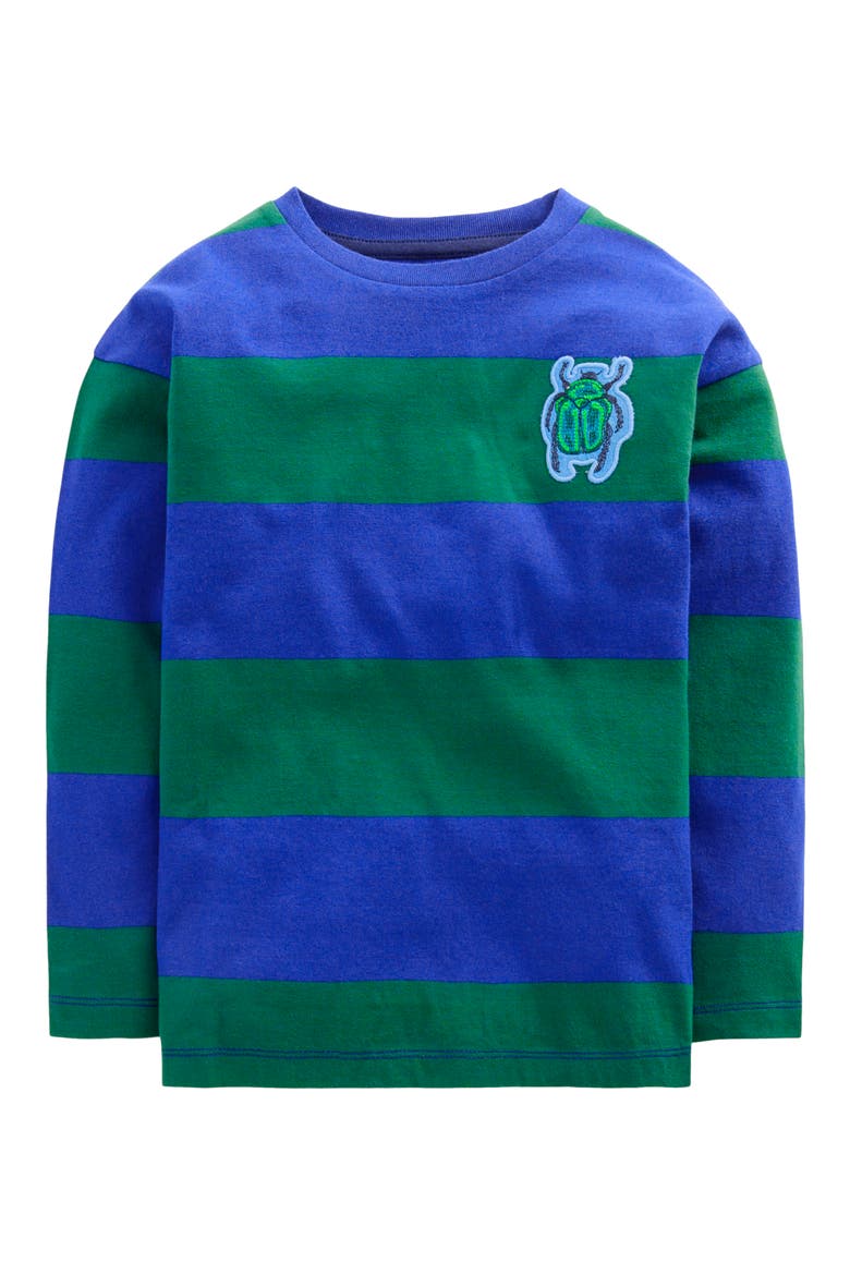 Kids' Striped Long Sleeve T-Shirt, Main, color, GALLERY BLUE STRIPED BEATLE