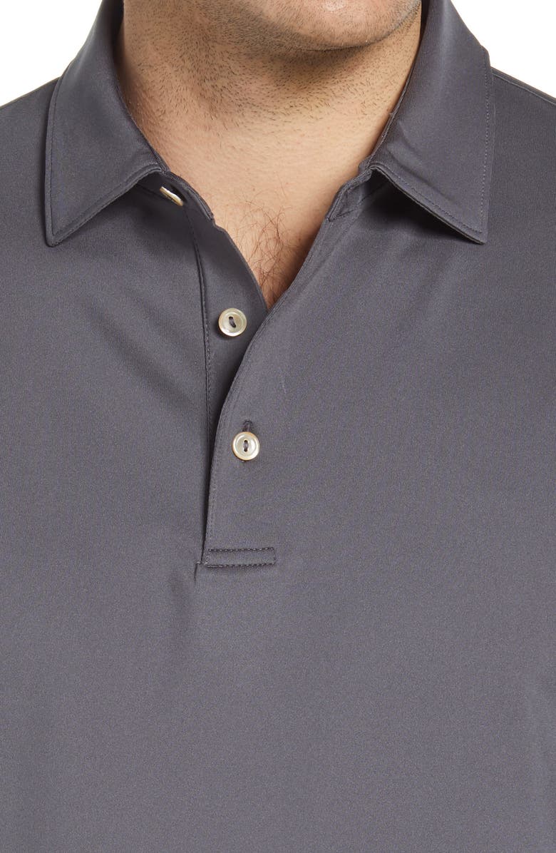 Peter Millar Short Sleeve Stretch Jersey Polo, Alternate, color, Iron