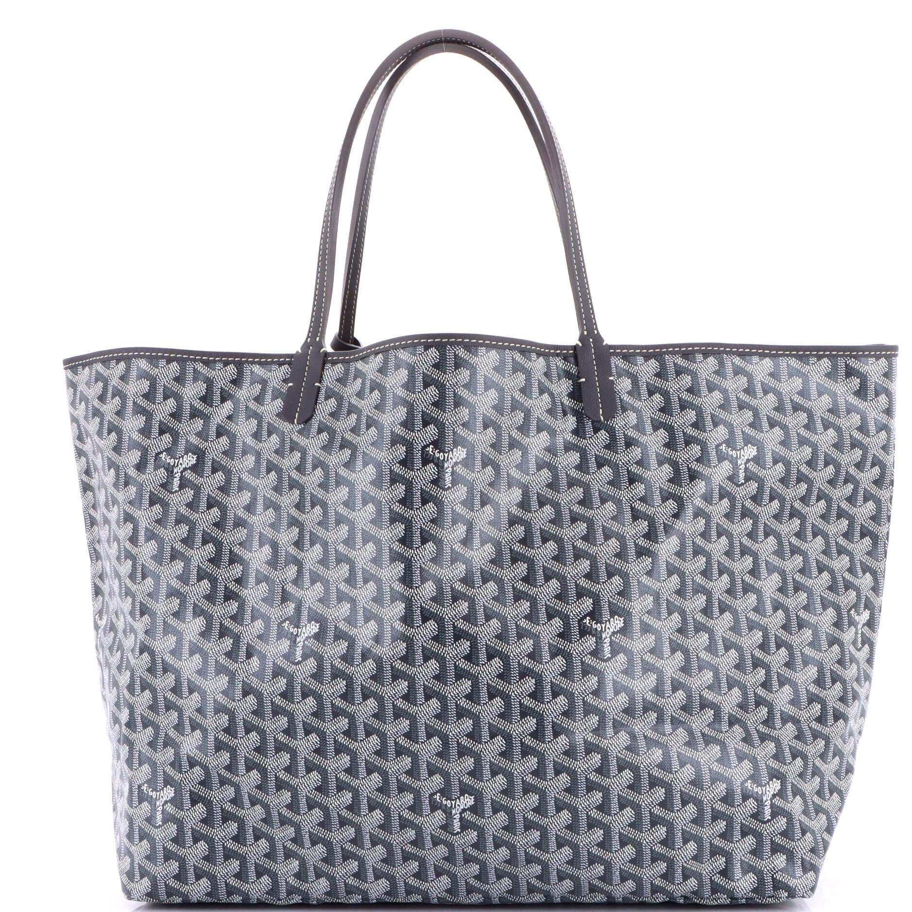 Pre-Owned Goyard Saint Louis Tote Coated Canvas GM, Main, color, Gray